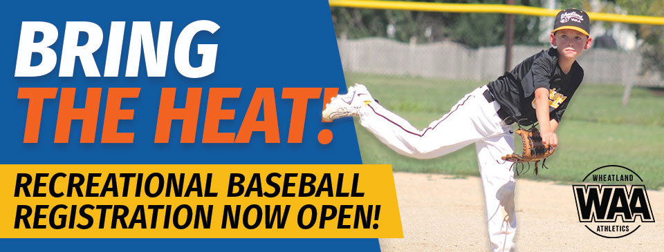 Rec Baseball Registration Now Open! Save $10 Through January!