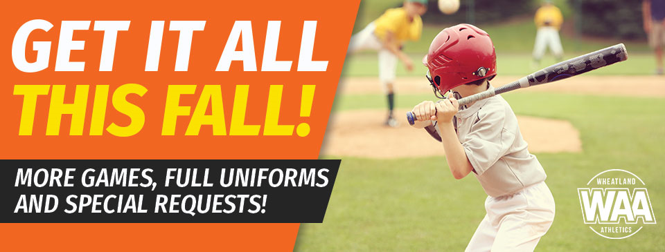 Fall Baseball and Softball Registration NOW OPEN!