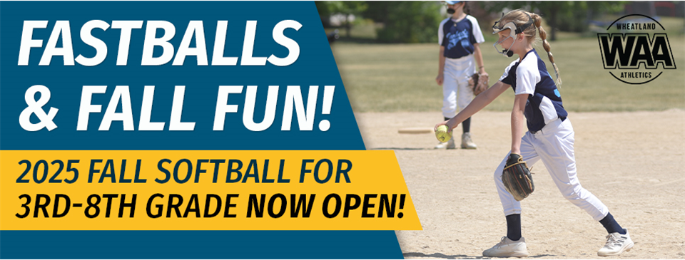 Fall Softball for 3rd-8th Grade - NOW OPEN!