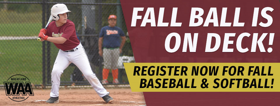 Fall Baseball & Softball - BEST Pricing in June!