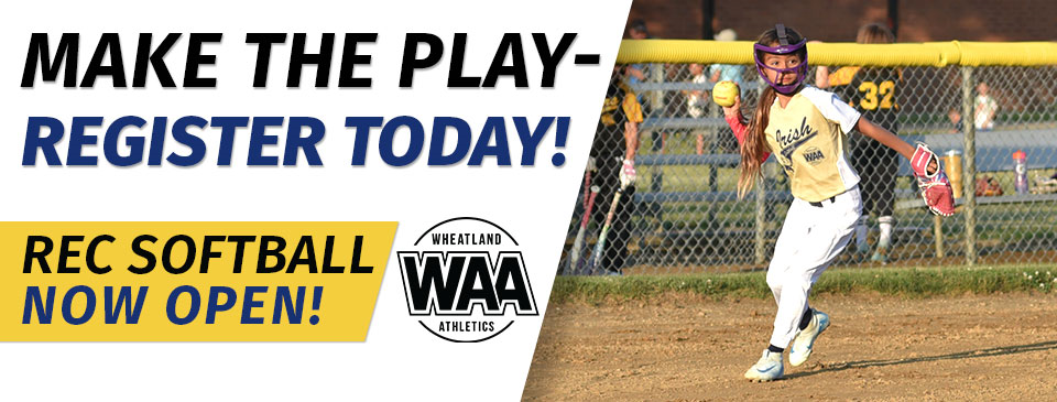 Summer Rec Softball NOW OPEN!